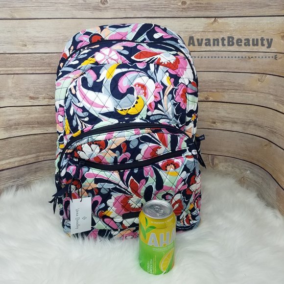 Vera Bradley Essential Backpack Mod Paisley Multicolor Pink Black Christmas main image 5